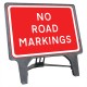 No Road Markings Q Sign